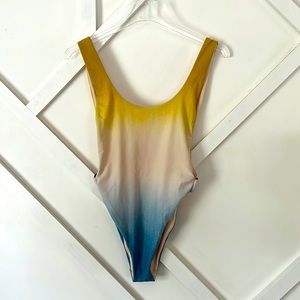 Aerie One Piece Swim Size Small High cut Low Back